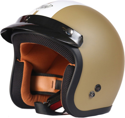 

THH Desert Storm White Belt Motorbike Helmet(Brown, White