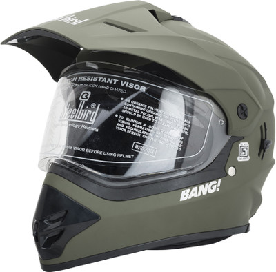 

Steelbird SB-42 Battle Green Motorbike Helmet(Green)