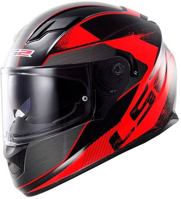 

LS2 Airpump and Dual Visor Stinger Motorbike Helmet(Black, Red)