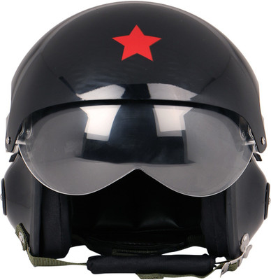 

Anokhe Collections Pilot Motorbike Helmet(Black Glossy