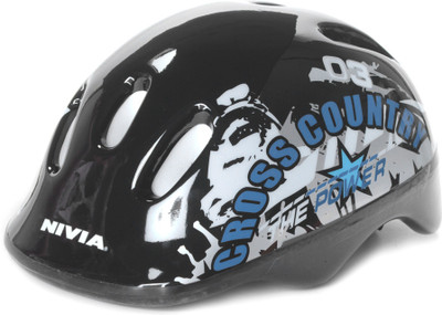 Nivia Cross Country Skating Helmet(Black, Silver) available at flipkart for Rs.768