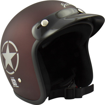 

Anokhe Collections Retro Jetstar Style (ISI Certified) Motorbike Helmet(Matte Maroon