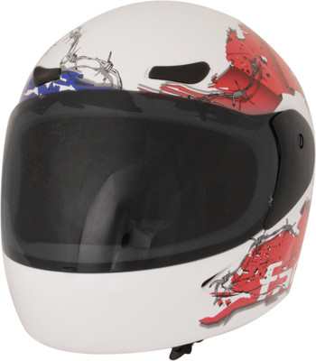 

Fastrack Full Face Motorsports Helmet(White Glossy)