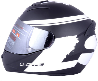 

LS2 Bulky Black White With Mercury Visor Motorbike Helmet(Black, White)