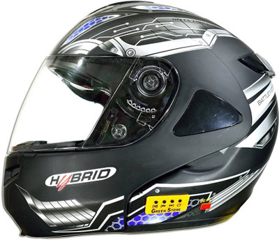 

Greenstone Hybrid Machine War Bluetooth Motorbike Helmet(Matte Black