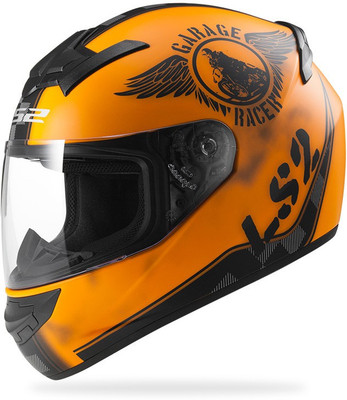 

LS2 Fan Black Orange With Mercury Visor Motorbike Helmet(Black, Orange)