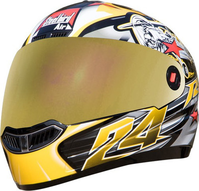 

Steelbird AIR Hovering Bargy Design Motorbike Helmet(Glossy Black//Yellow