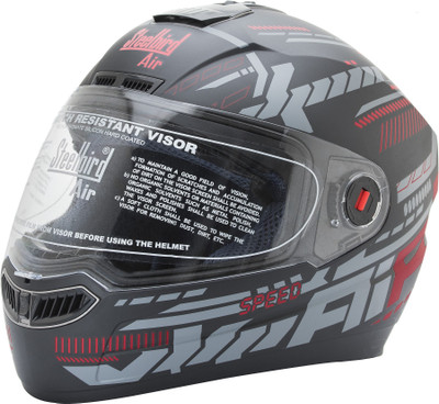 

Steelbird AIR SBA-1--Speed Motorbike Helmet(Matt Black With Red