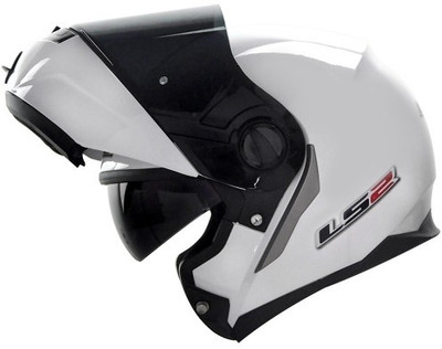 

LS2 386 Motorbike Helmet(White, Black), Black;white