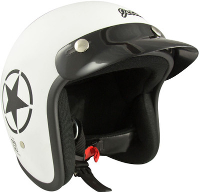 Anokhe Collections JetStar Retro (ISI Certified) Style Motorbike Helmet(White Matte