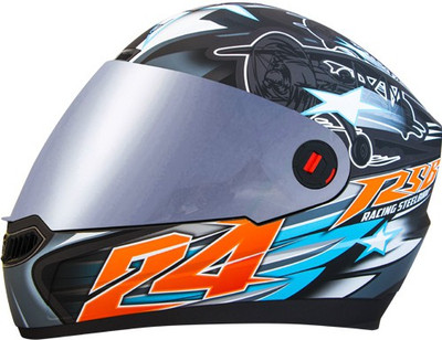 

Steelbird AIR Hovering Motorbike Helmet(Glossy Honda Grey // Orange