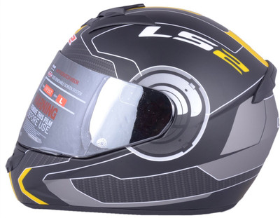 

LS2 Atmos Black Yellow With Mercury Visor Motorbike Helmet(Black, Yellow)