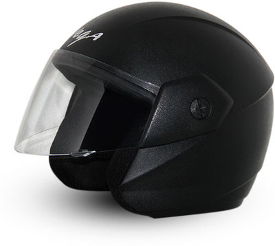 

Vega Ridge Black Helmet Motorsports Helmet(Black)