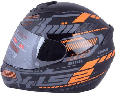

LS2 TRON BLACK ORANGE WITH MERCURY VISOR Motorbike Helmet(Black, Orange)
