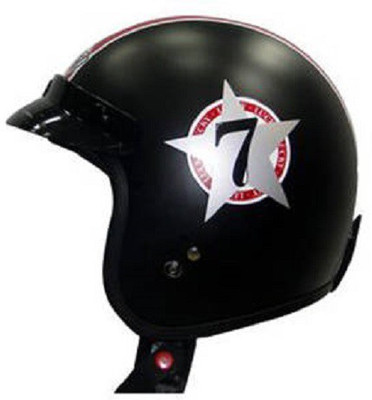 

THH Black Red Seven Star Motorbike Helmet(Black, Red