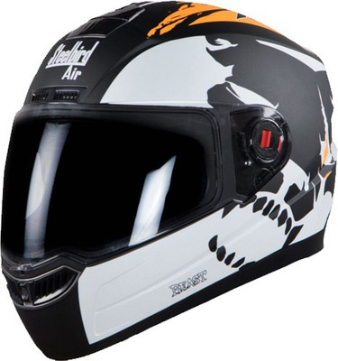 

Steelbird AIR SBA-1 Motorbike Helmet(Beast Glossy Black/Orange