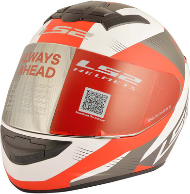 

LS2 LS2 FF352 Trooper White Red Full Face Helmet Motorbike Helmet(White, Red, Red;white