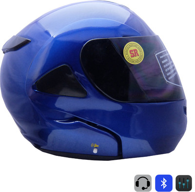 

Greenstone Plain Bluetooth Motorbike Helmet(Blue