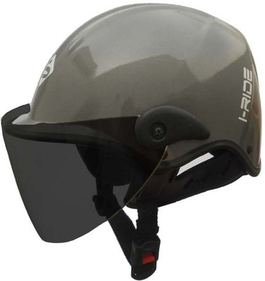 Saviour I-Ride Glossy TV Unisex Motorbike Helmet(Grey)