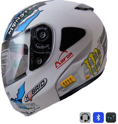 

Greenstone Monster Detachable Bluetooth Motorbike Helmet(Matte White