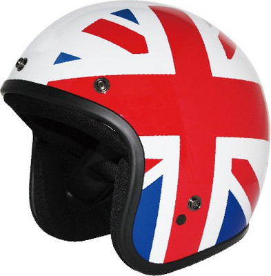 

THH Fh356 Britain Motorbike Helmet(White, Blue), Blue;white