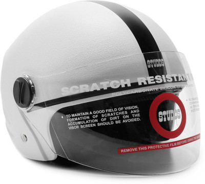 Studds Track Motorsports Helmet(White)