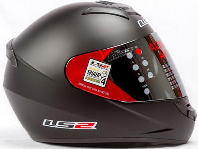 LS2 Solid Motorbike Helmet(Solid, Matt Black, Matt black;solid