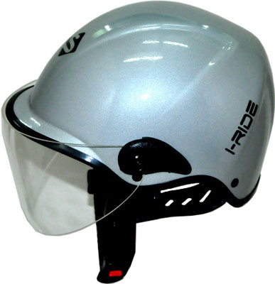 5% OFF on SAVIOUR I-Ride Glossy Unisex Silver - Clear Visor Motorbike Helmet(Silver)