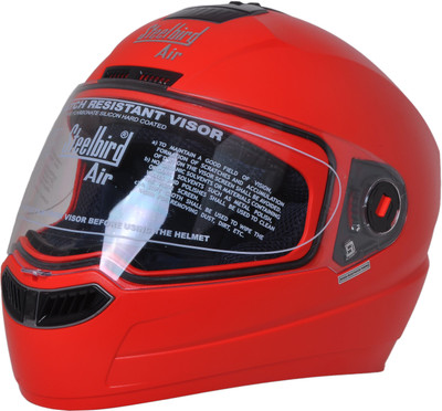 

Steelbird AIR Dashing Clear Visor Motorbike Helmet(Red)