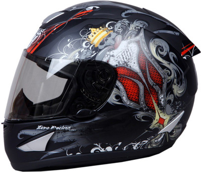 

THH Black Red Prince Motorbike Helmet(Black, Red
