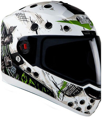 

Steelbird AIR SBA-1 Dunkin Motorbike Helmet(SBA-1 Dunkin White & Green With Smoke Visor Medium-580MM