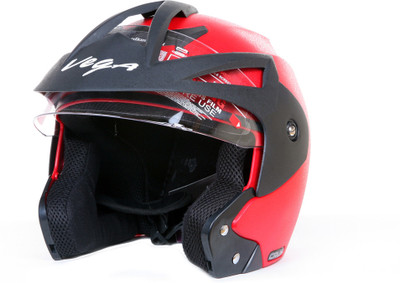 

VEGA Crux OF (Open Face) Motorbike Helmet(Red)