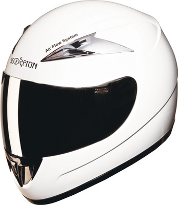 

Studds Scorpion with Mirror Visor Motorsports Helmet(White