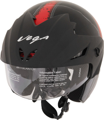 

Vega Cruiser W/P Arrows Motorsports Helmet(Black, Red)