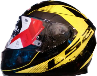 

LS2 Air Pump And Dual Visor Stinger Motorbike Helmet(Black, Yellow)