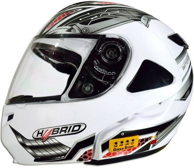 

Greenstone Hybrid Machine War Bluetooth Motorbike Helmet(Matte White