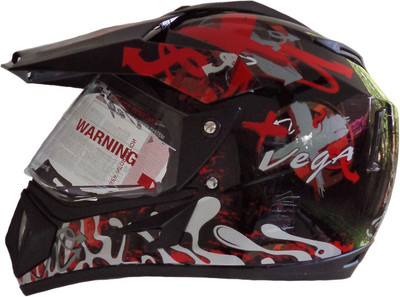

VEGA Off Road Dull Shocker D/V Motorsports Helmet(Black, Red