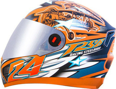 

Steelbird AIR Hovering Men's Helmet Motorbike Helmet(Glossy Orange//Orange