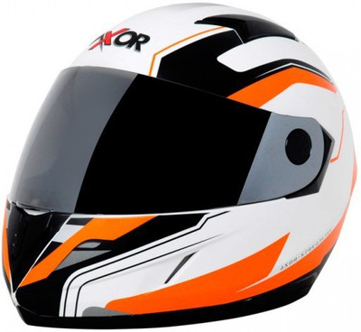 

Axor A1 Streamline Motorbike Helmet(White & Orange