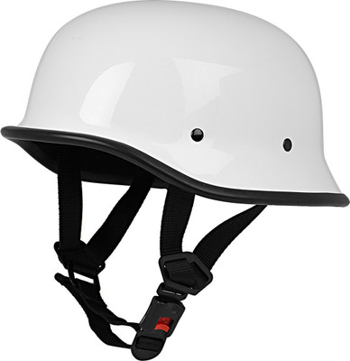 

Anokhe Collections German World War 2 Retro Style Motorbike Helmet(White Glossy)