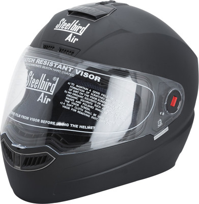 

Steelbird SBA-1 Glossy Matt Black Motorbike Helmet(Black