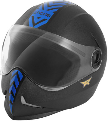 Steelbird Adonis Dashing Motorbike Helmet(Black, Blue) available at flipkart for Rs.800
