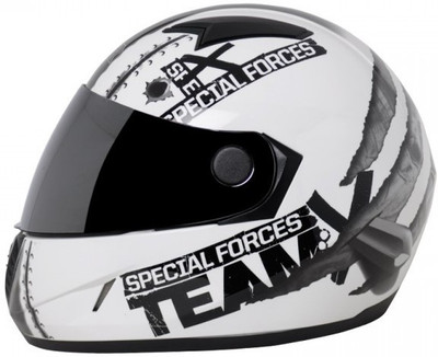 

Axor A1 Team X Motorbike Helmet(White & Silver
