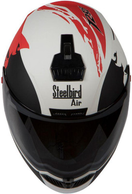 

Steelbird AIR SBA-1 Beast Motorbike Helmet(SBA-1 Beast Glossy White & Red With Smoke Visor Medium-580MM