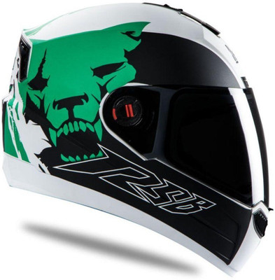 

Steelbird AIR SBA-1 Beast Motorbike Helmet(SBA-1 Beast Glossy White & Green With Smoke Visor Large-600MM