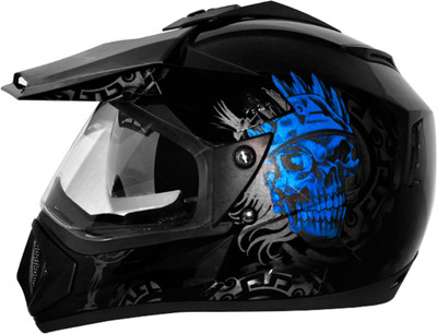 

Vega Off Road Ranger Motorsports Helmet(Blue, Black), Black;blue