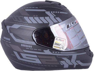 

LS2 FF352 Tron Black Silver Motorbike Helmet(Black, Silver)