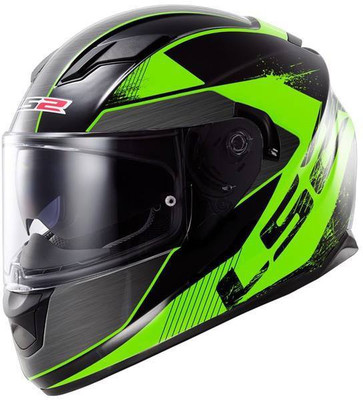 

LS2 Airpump and Dual Visor Stinger Motorbike Helmet(Yellow)