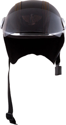 

Autofy O2 Emblem Designer with Leather Finishing Motorbike Helmet(Black