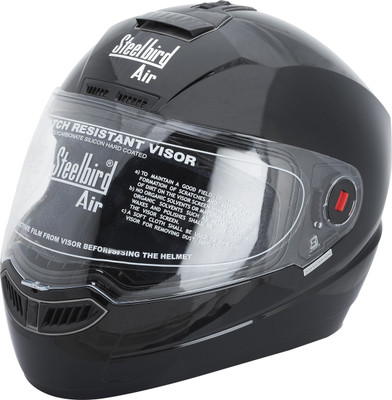 

Steelbird SBA-1 Glossy Black Motorbike Helmet(Black)